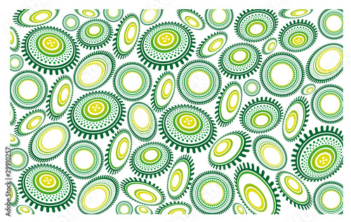 estampado circulos verde