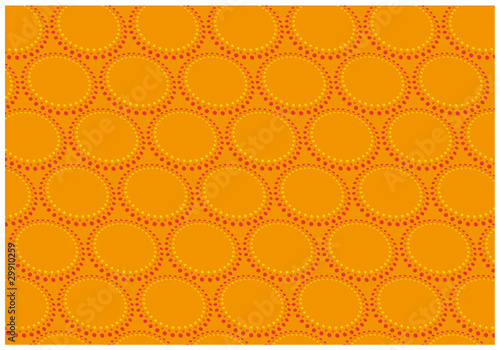 estampado circulos naranja