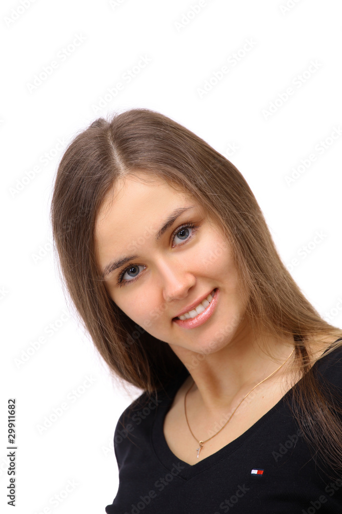 Smiling business woman. Isolated over white background Smiling business woman. Isolated over white background