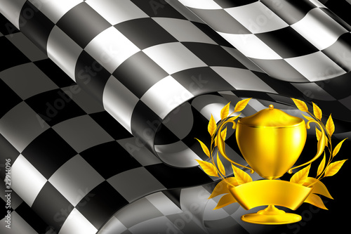 Checkered Background horizontal with cup