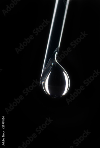 drop on a black background