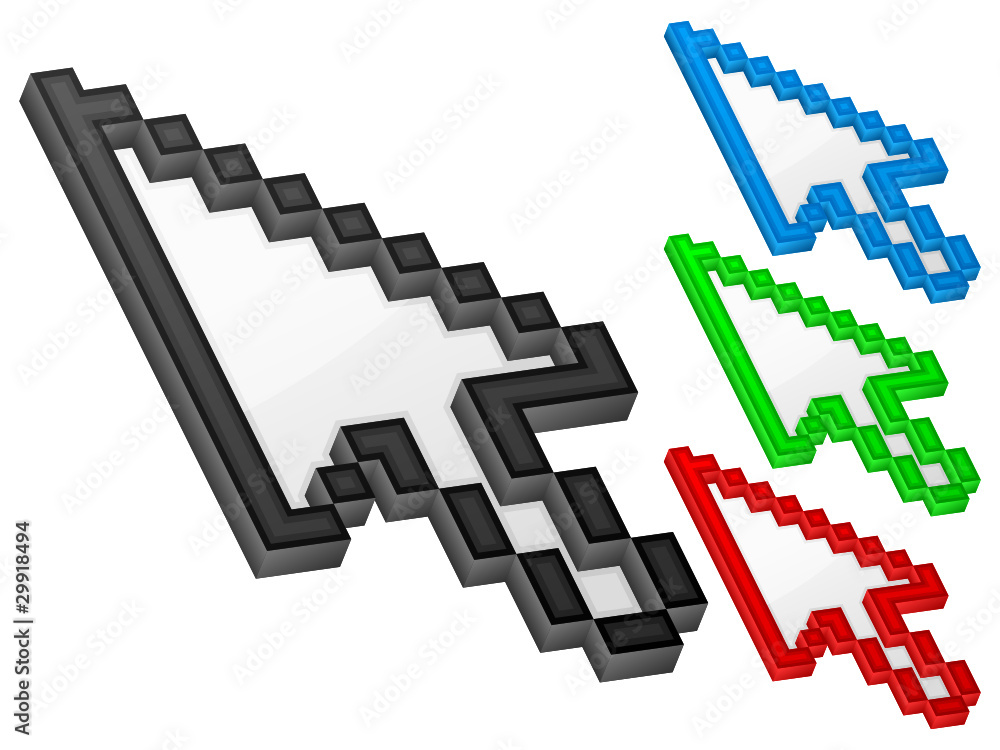 3D arrow computer cursor 3D arrow computer cursor