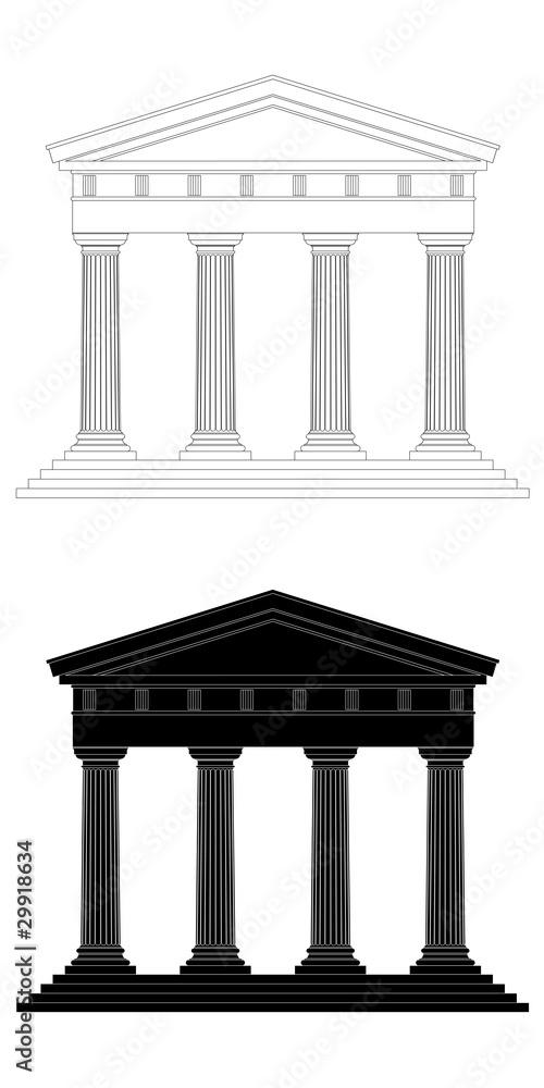 Fototapeta premium Façade d’une construction antique