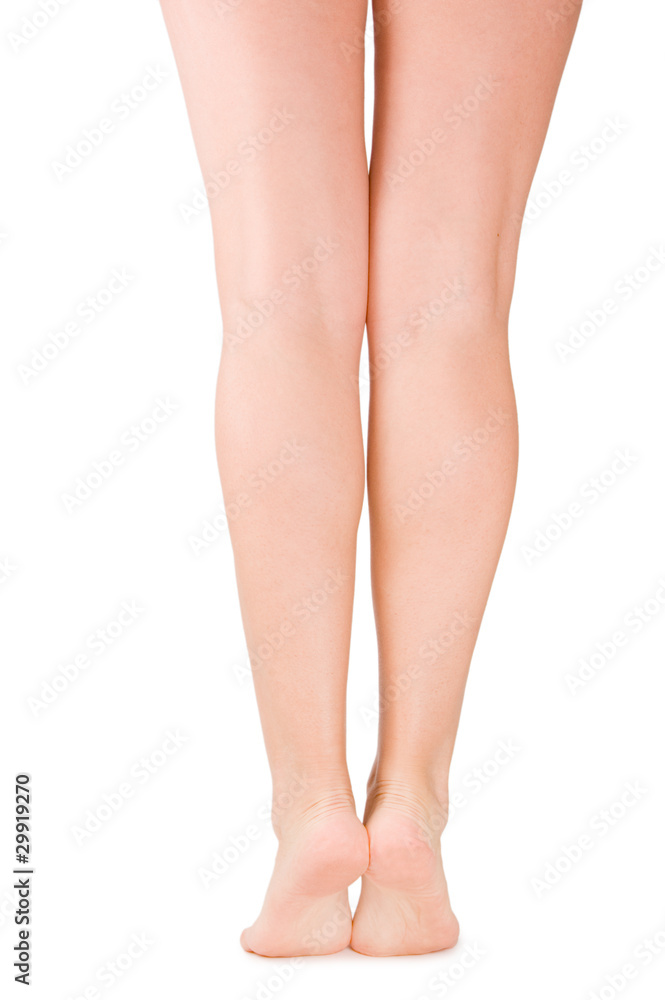 Female feet isolated on white background Female feet isolated on white background