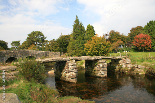 Clapper Bridge at Postbridge, Dartmoor, South Devon