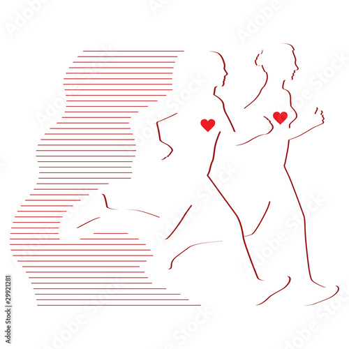 abstract runners vector