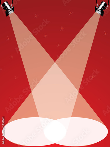 projectors on red background vector