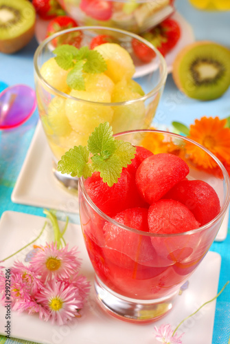 melon and watermelon juice