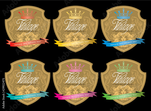 vintage labels set