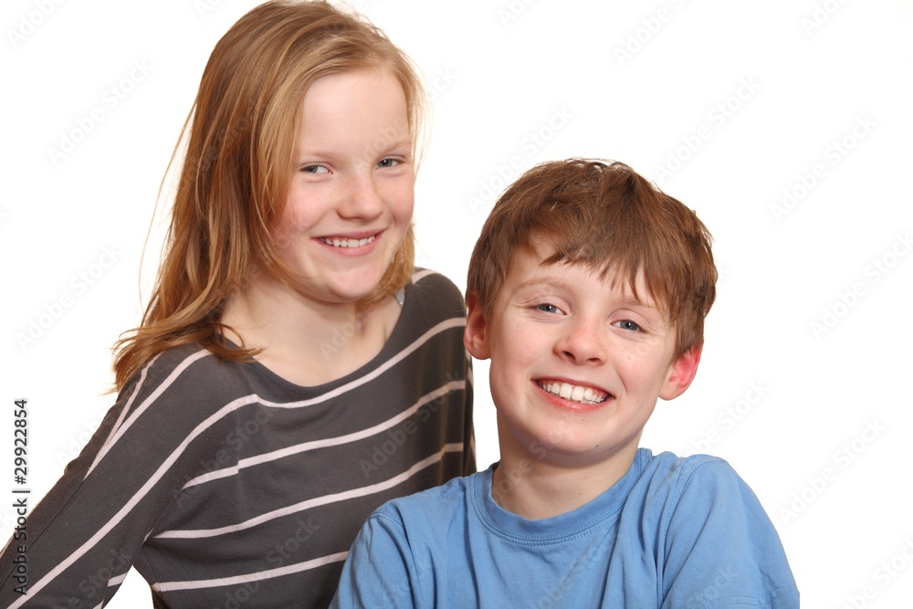 Portrait zweier lachender Teenager Portrait zweier lachender Teenager