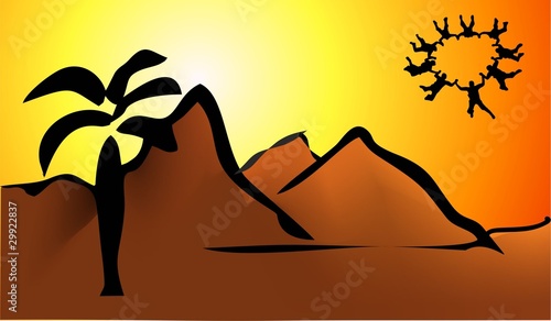 desierto paracaidistas