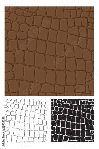 Vector Crocodile Hide Seamless Patterns