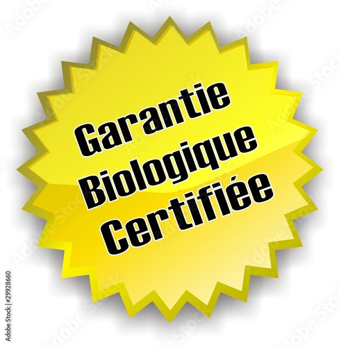étiquette garantie biologique certifiée