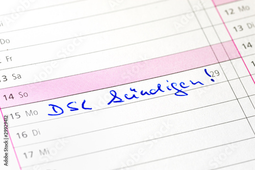 Wallpaper Mural Kalendereintrag "DSL kündigen" Torontodigital.ca