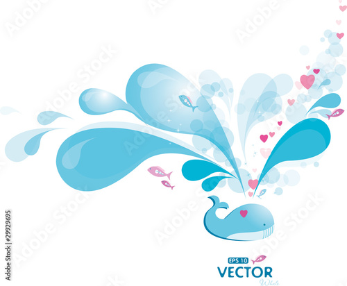 Blue whale spray, eps-10