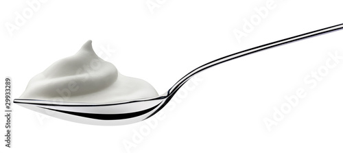 spoon of yogurt