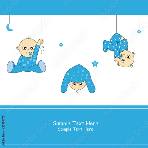 Tajeta postal bebe niño