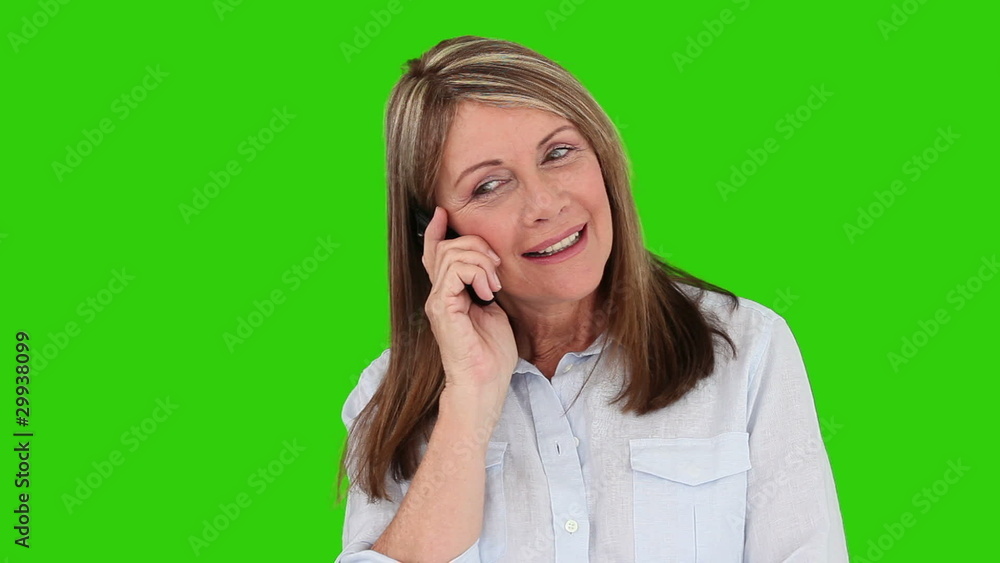 Senior woman talking on the phone Senior woman talking on the phone