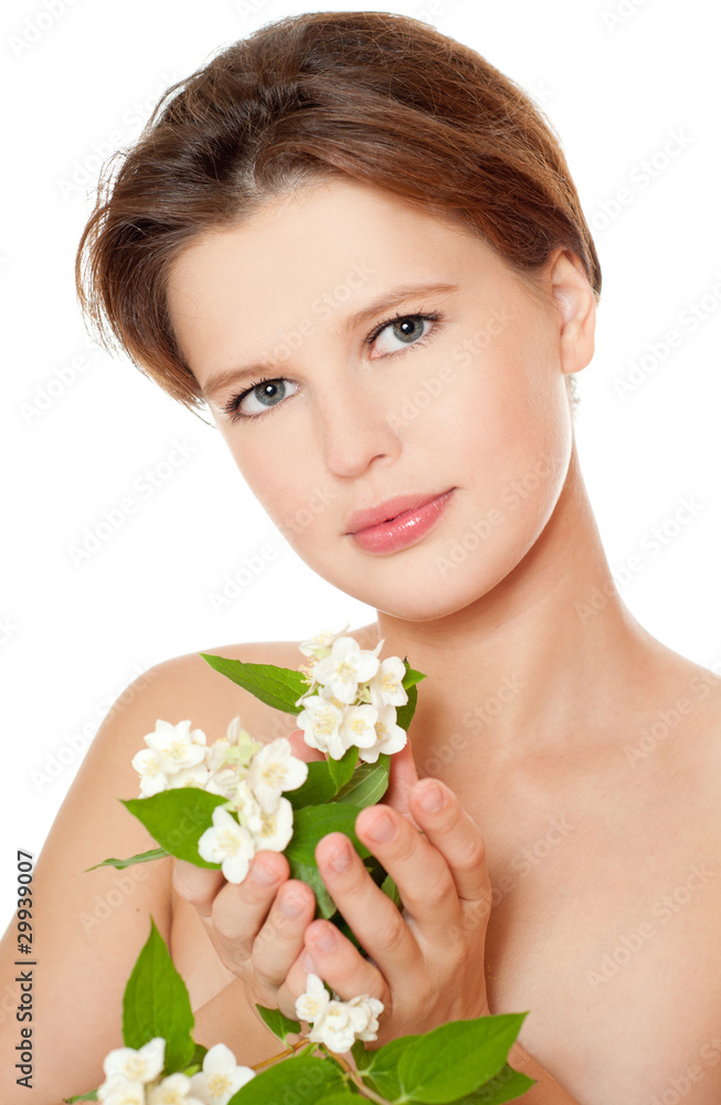 woman with jasmin woman with jasmin