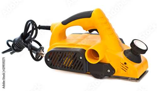 Electric sander for home handyman use, isolated over white