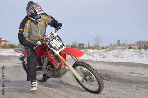 Russia, Samara, motocross rider turn