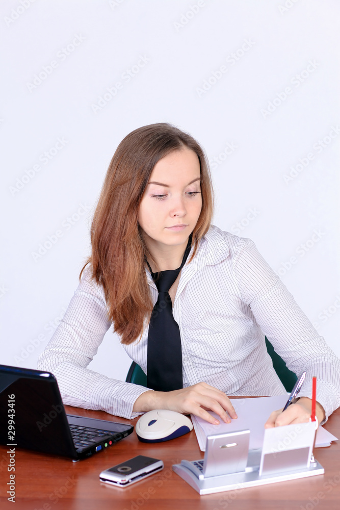 attentive businesswoman signing document attentive businesswoman signing document