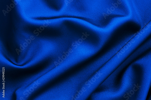Arrière plan tissu soie bleue