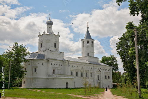 Beautiful summer landscape with an orthodox temple