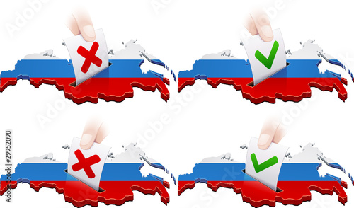 Référendum en Russie : pour ou contre (détouré)