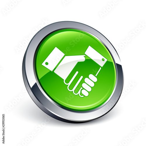 icône bouton internet poignée de main
