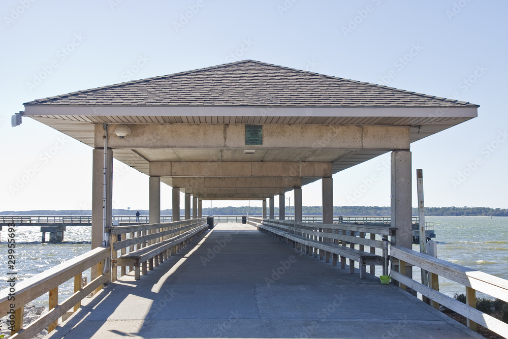 Empty Pier on a Sunny Winter Day Empty Pier on a Sunny Winter Day