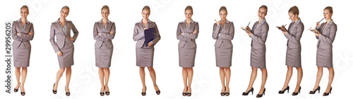 Businesswoman in different poses