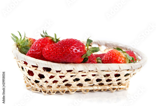 Strawberries in basket.