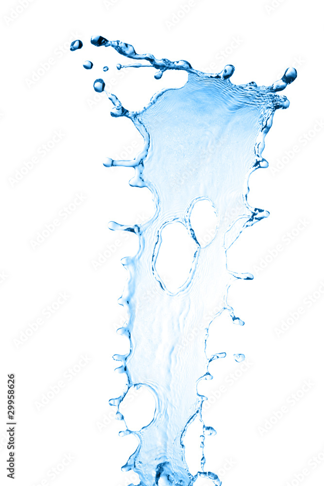 water splash isolated on the white background water splash isolated on the white background
