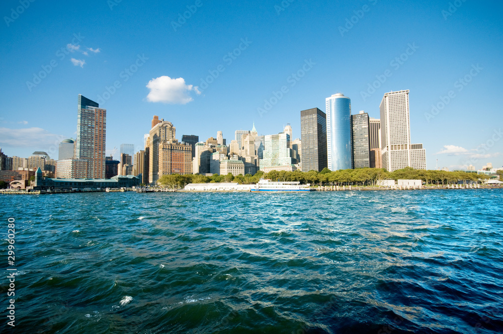 Obraz premium New York city panorama with tall skyscrapers