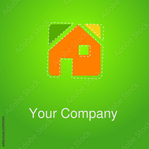Logo Immobilien grün orange