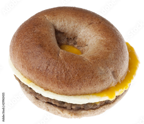 Sausage, Egg and Cheese Breakfast Bagel