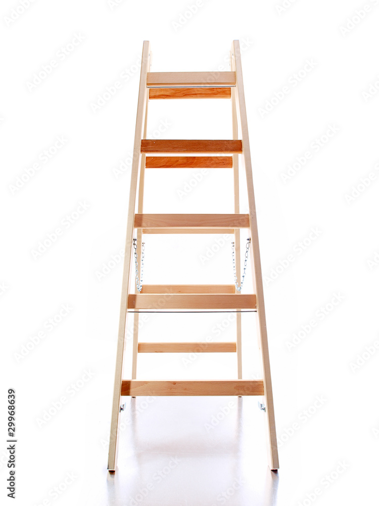 wooden ladder on white background wooden ladder on white background
