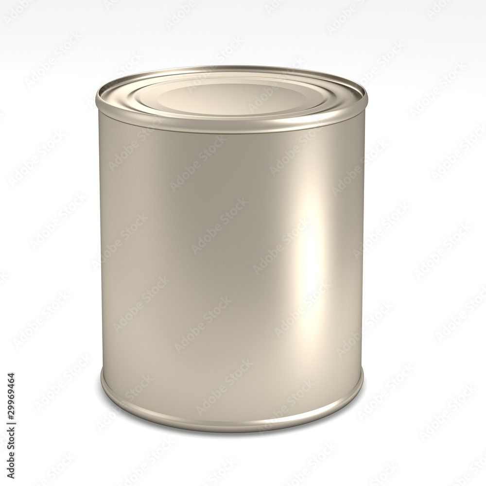 Tin for milk on isolated background Tin for milk on isolated background