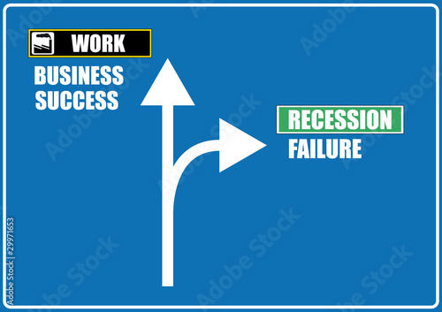 work and recession signal road