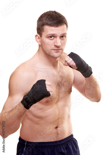 Portrait of a kick boxer