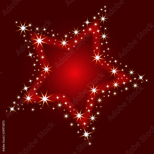 Stars und Sternchen, rot, Gala, Weihnachten