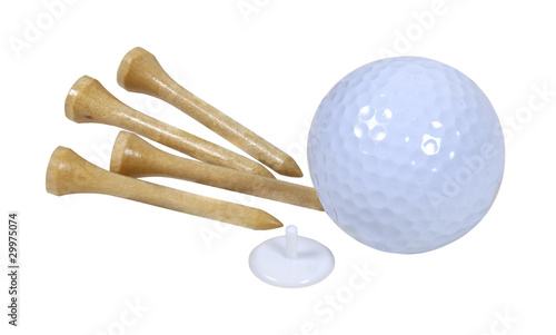 Golf Ball and Tees