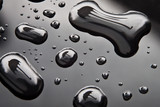 Water drops with umbrella shape on black background
