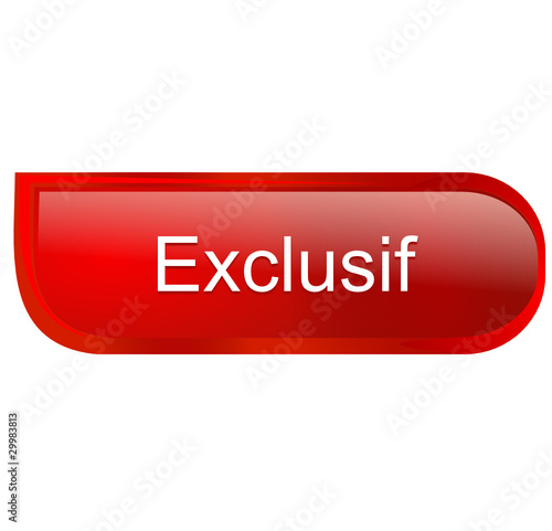 exclusif sur bouton design rouge