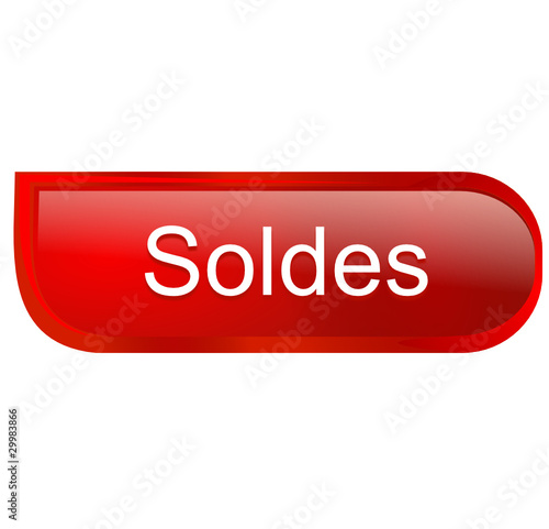 soldes sur bouton design rouge