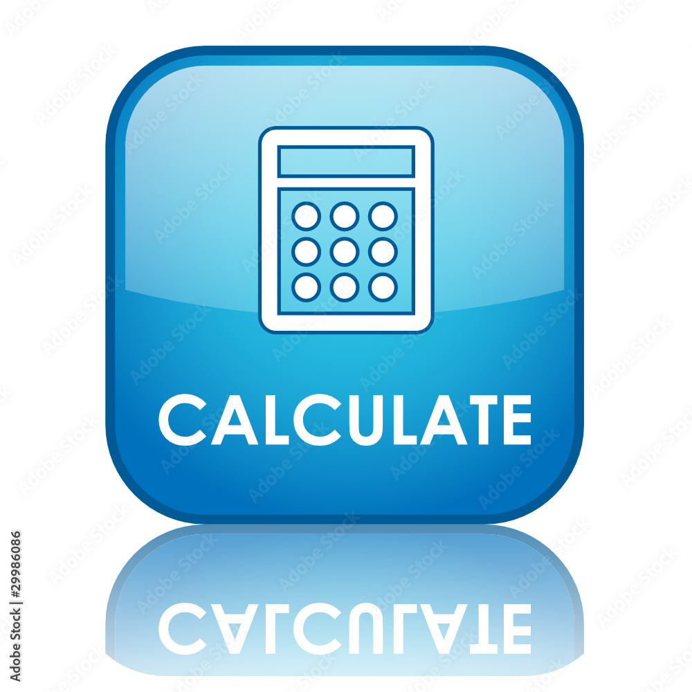 CALCULATE Web Button (online calculator mathematics tools icon) Stock  Vector