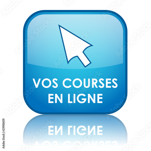 Bouton Web "VOS COURSES EN LIGNE" (e-commerce e-shopping panier)