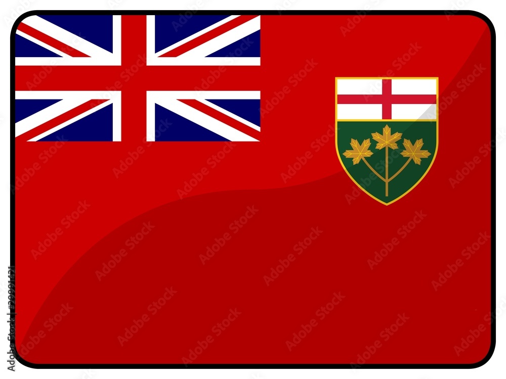 drapeau ontario flag canada Stock Illustration | Adobe Stock