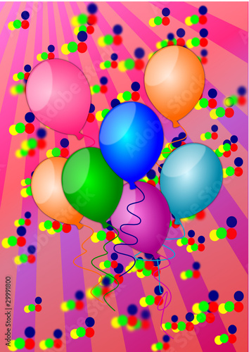 Luftballons mit Konfetti
